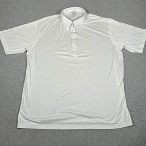 Collars & Co Polo Shirt Mens 3XL Relaxed Fit White English Spread Dress Collar